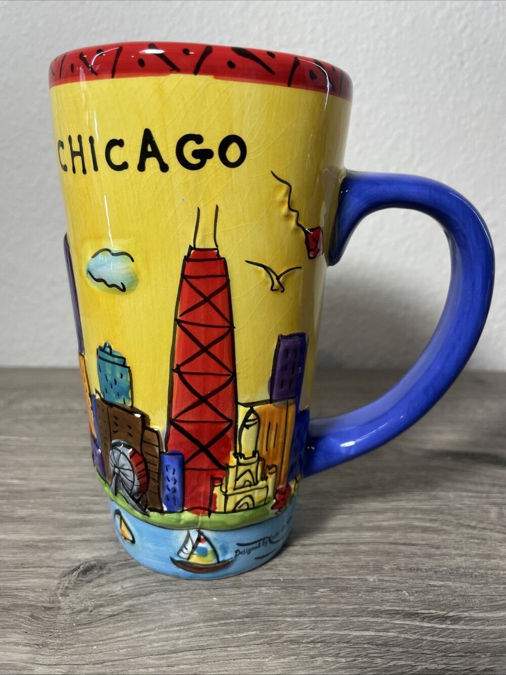 Collector's LUKE-A-TUKE Chicago 3D Skyline Design Coffee Cup Mug 6 1/4”